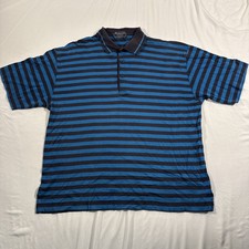 Vintage 90s Burberrys Striped Polo Shirt Men s XL Made In USA