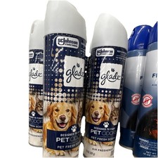 Glade Pet Odor Eliminator Air Freshener Aerosol Pet Fresh Scent Metal Can 7.3 oz