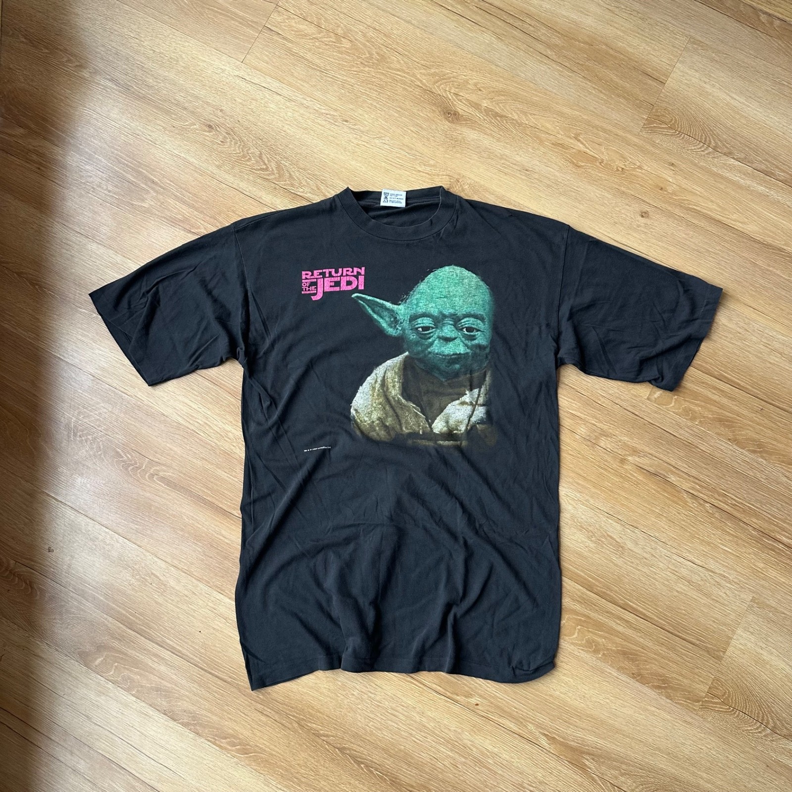 Vintage 1997 Fox Tees Star Wars Return of the Jedi Yoda T shirt Size XL Pepsi