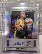 Nika Muhl 2025 Panini WNBA Prizm #TB-NM Throwback Signatures Auto Storm Fire 🔥