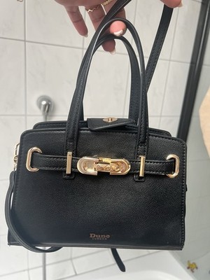 Dune London Handtasche mit Henkeln, Beige, Schwarz, Gold