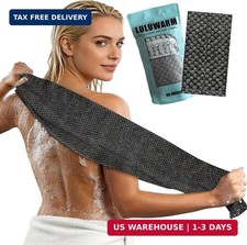 Japanese Exfoliating Washcloth, Hexagon Fiber Shower Towel Body Scrubber, 2-Si