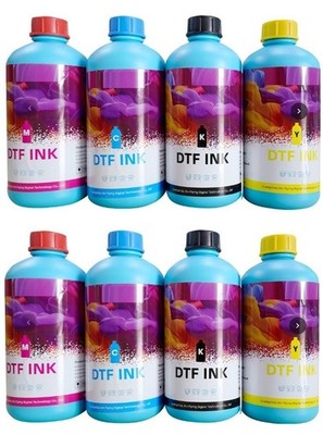8 x PREMIUM QUALITY COMPATIBLE DTF BULK INK REFILL FOR EPSON ( C-Y-M-K) 8 LITERS