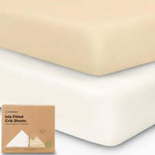 KeaBabies 2-Pack Baby Crib Sheets for Boys, Girls - 52x28 52"x28", Khaki