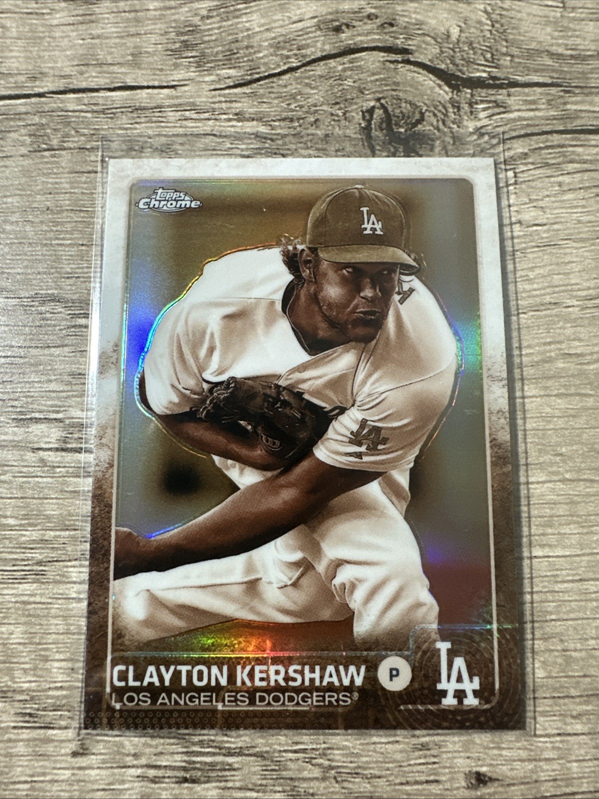 2015 Topps Chrome - Clayton Kershaw #55 Sepia Refractor