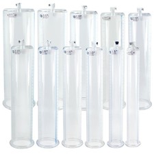 LeLuv Acrylic Cylinder for Penis Pump Untapered 9 12 Inch with Female Valve