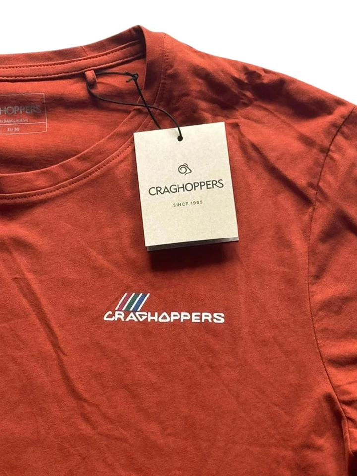 Camiseta Craghoppers Para Hombre M Naranja Óxido Nueva con Etiquetas Camiseta de Viaje al Aire Libre Senderismo Informal Foto 2 de 4