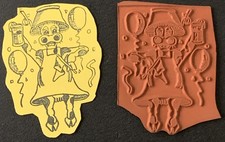 Rubber Stamp Cartoon Party Animal Cow Unmounted