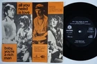 BEATLES All You Need Is Love RARE! SOLID CENTRE Denmark 45 danish HEAR!