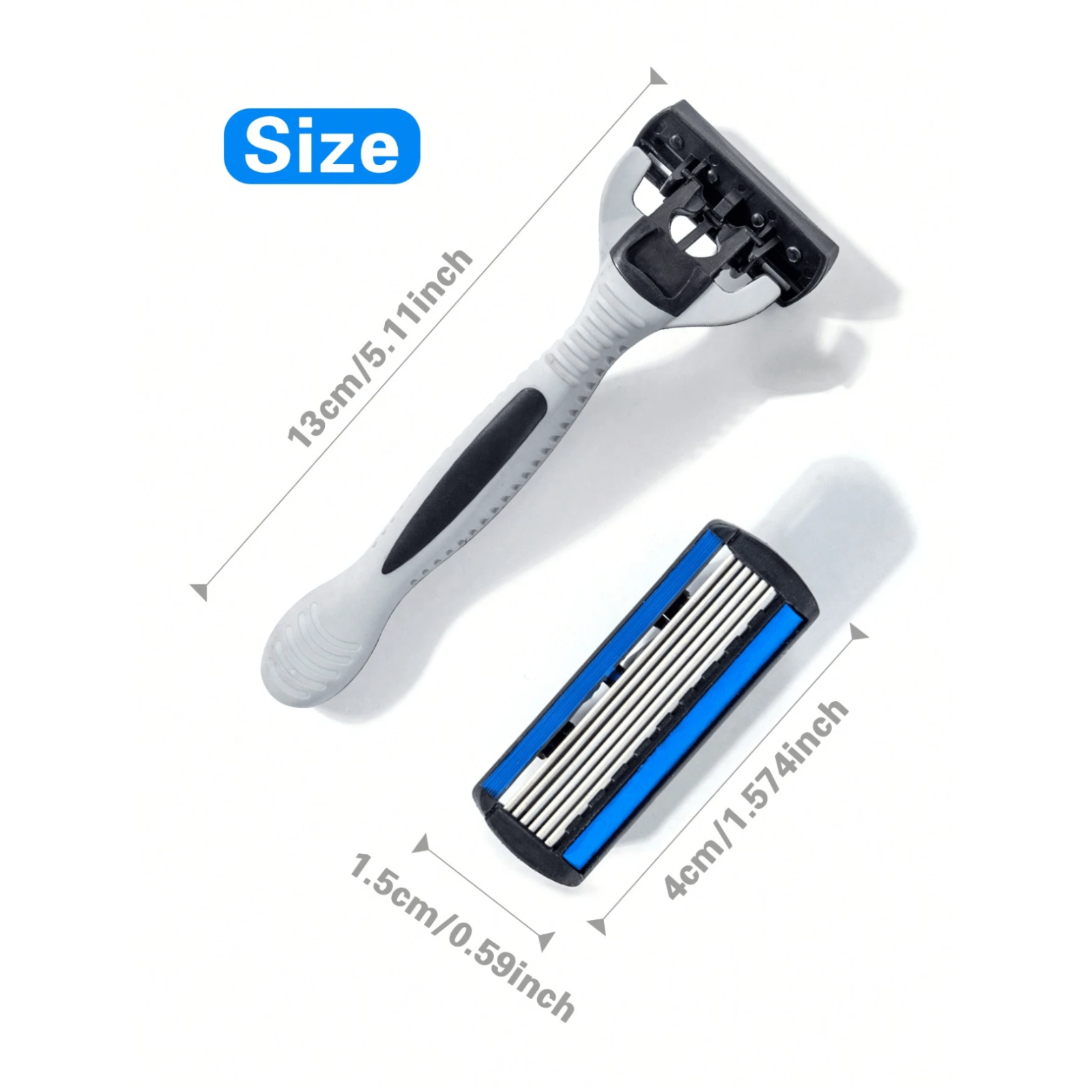 Men's Safety Razor 6 Layer Replaceable Stainles Steel Hair Removal ...