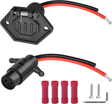 40A Waterproof Trolling Motor Plug Receptacle Set for Minn Kota Marine Boats