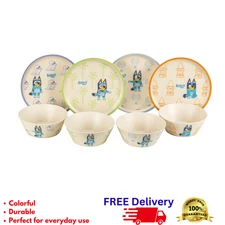 Character Kids 8pc Dinnerware Set Durable Plates Bowls Mealtime New
