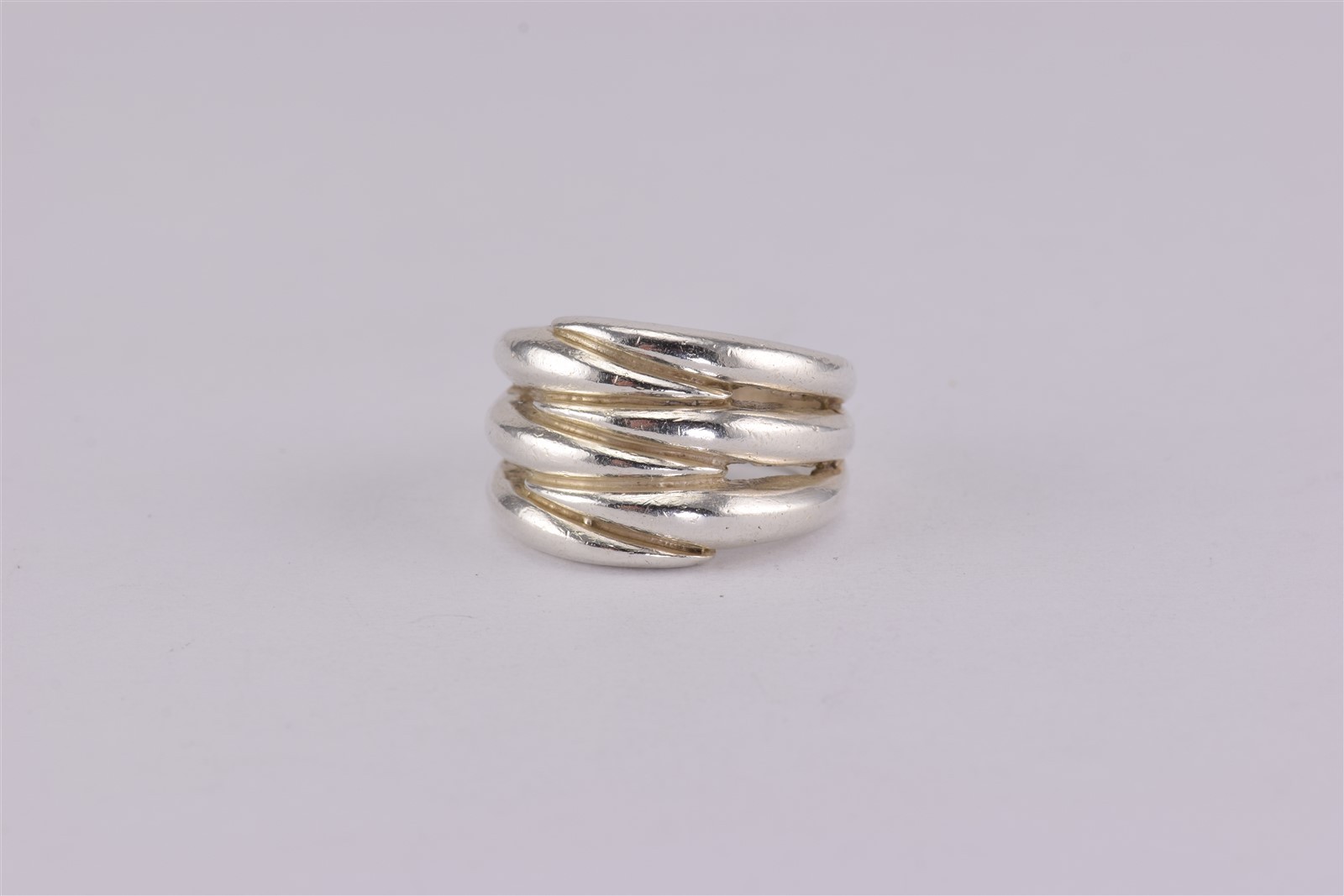 Sterling Silver Triple Intersecting Crossover Byp… - image 1