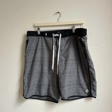 Men’s Vuori Board shorts Sz 38 Grey Gray 7 Inch Equator Surf Beach