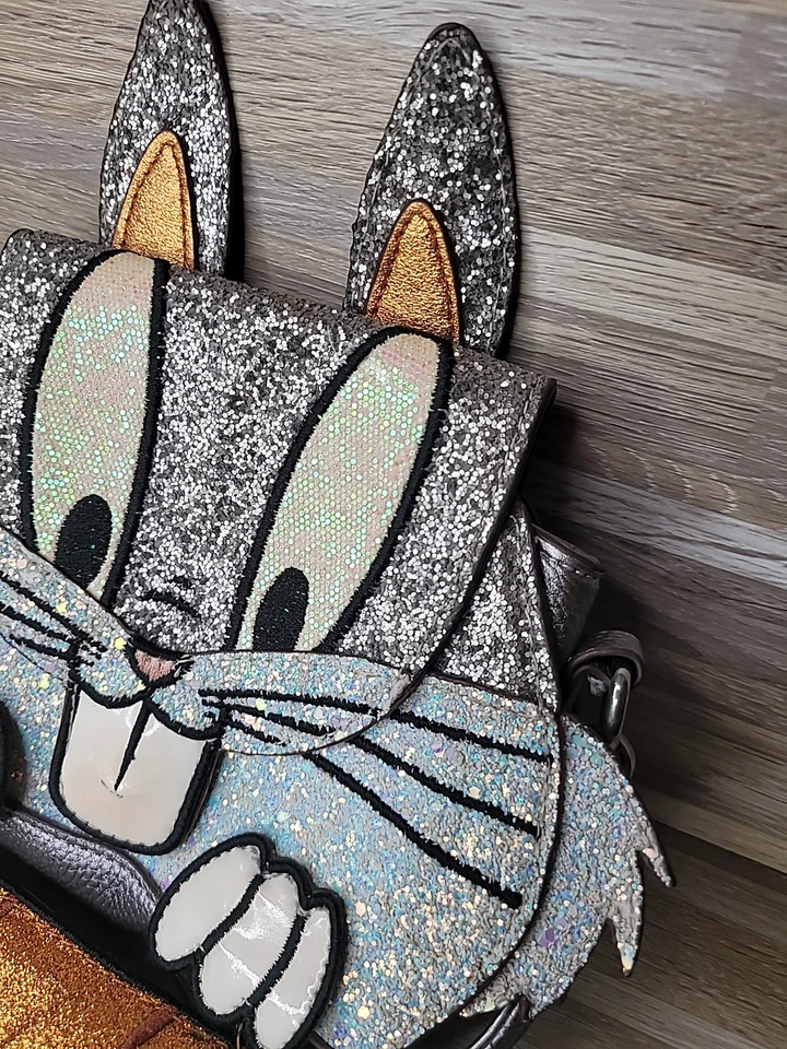 Danielle Nicole Looney Tunes Bugs Bunny Glitter Purse Crossbody READ!! - Image 2 of 4