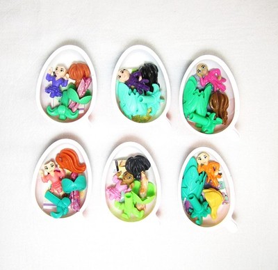 6pc Lot Kinder Joy Surprise Fairies & Friends Moveable Spinning Collectible Toys