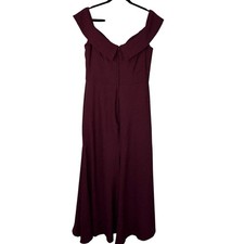 Morilee Bridesmaid Gown Off the Shoulder Trumpet #21636 Formal Wine Size 14