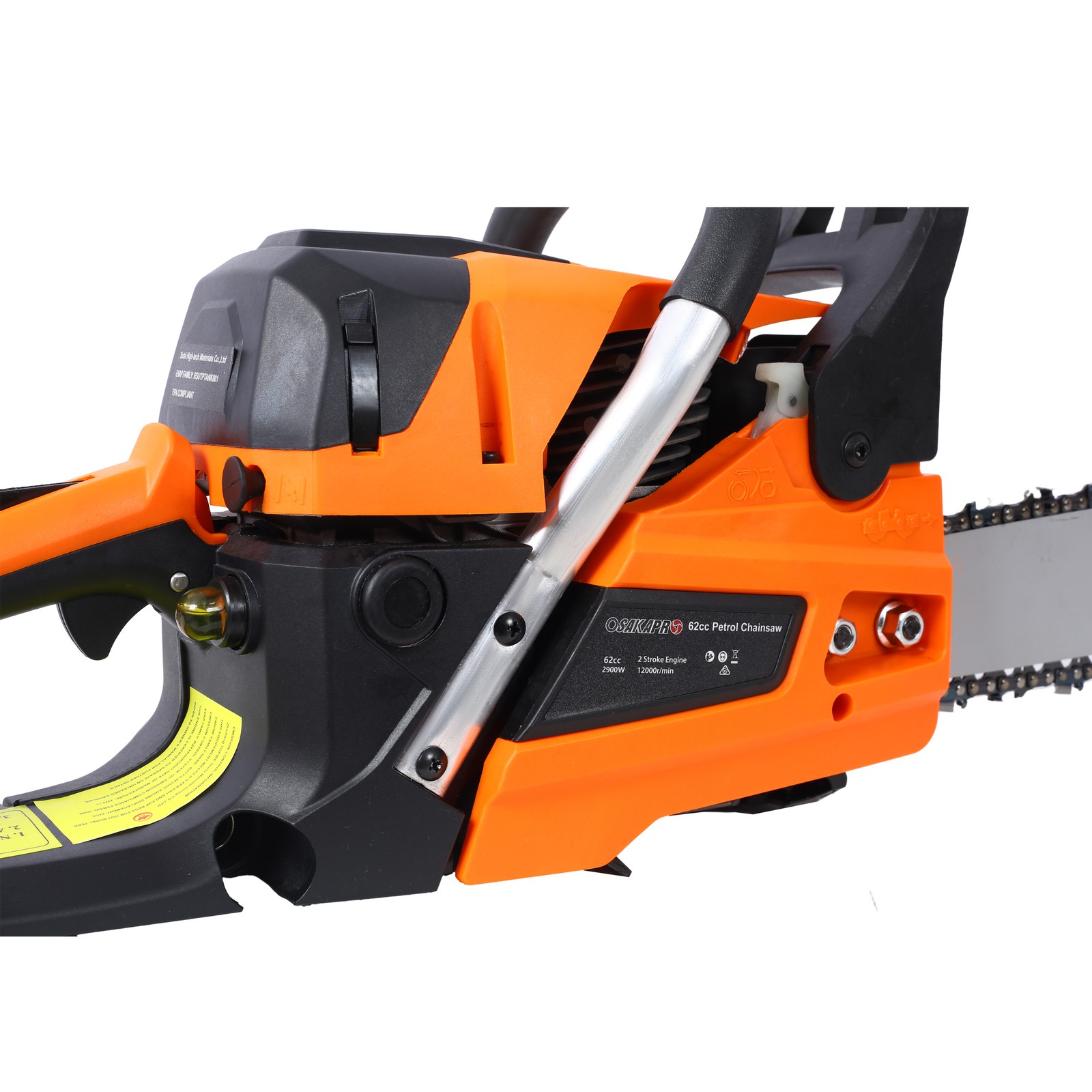 【New】62CC Gas Powered Chainsaw, 22Inch 2-Cycle Petrol Handheld Chain Saw, Gasoli