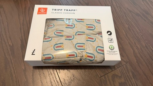 Stokke Tripp Trapp High Chair Cushion Grey Robot Unique Pattern Rare To find