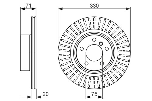 2x BRAKE DISC 0 986 479 727 FOR BMW X4F26X3F25 N57D30A/B N55B30A N52B30BF 3.0L - Picture 6 of 12