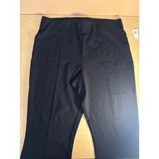 Old Navy Stevie Flare Pants Womens XL Black Extra High Rise Pull On Seam Front