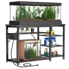 Heavy Duty 55-75 Gal Fish Tank Stand Metal Aquarium Cabinet w/ Power Outlet