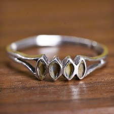 Size 6.25, vintage Sterling silver handmade ring, 925 stackable band