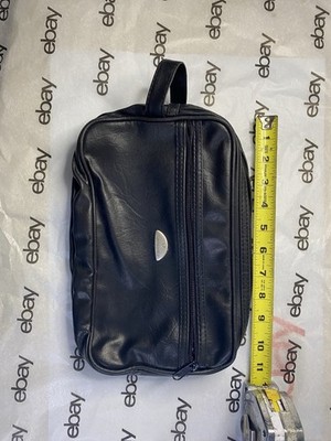 Samsonite Black Faux Leather Toiletry Travel Bag Dopp Kit Organizer