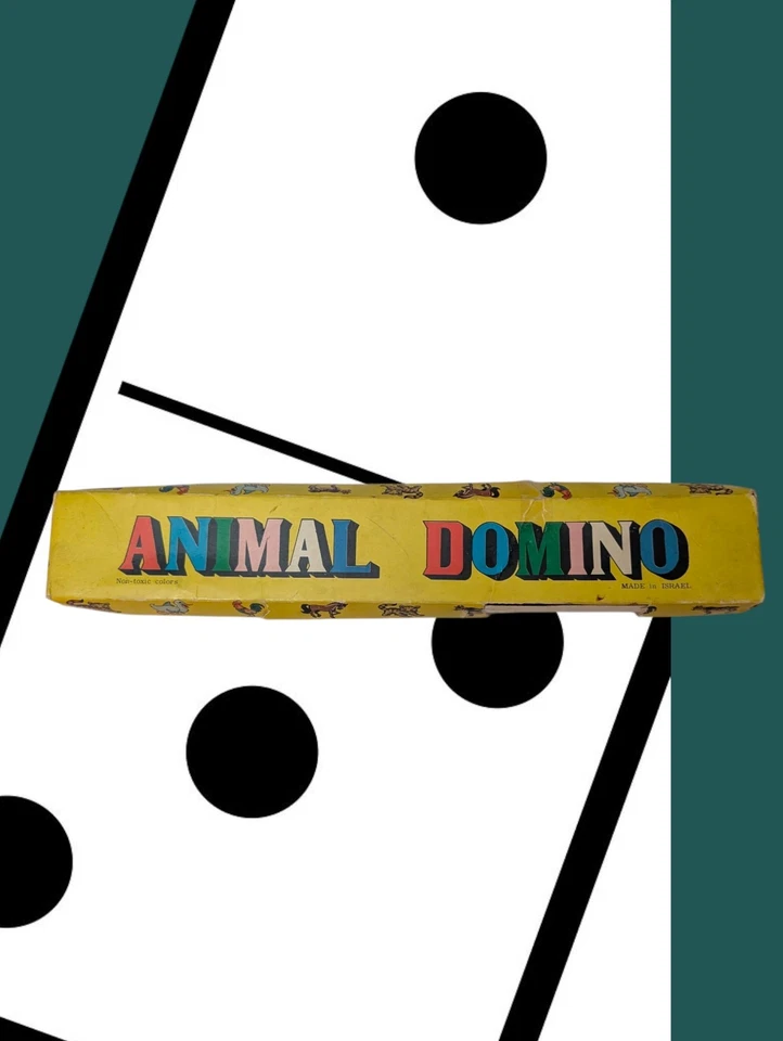 ANIMAL DOMINOES 28 Piece Set Farm Animals Horse Cat Cow Duck Sheep COMPLETE  - Image 2 of 4