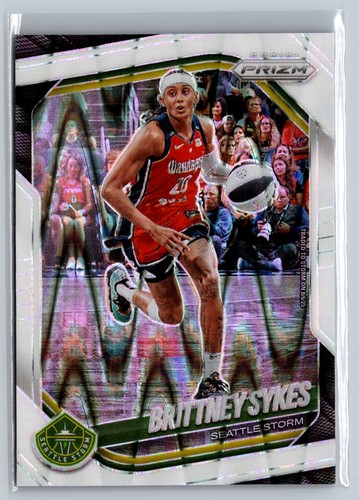 2025 Panini Prizm WNBA #121 Brittney Sykes White Seismic Prizms