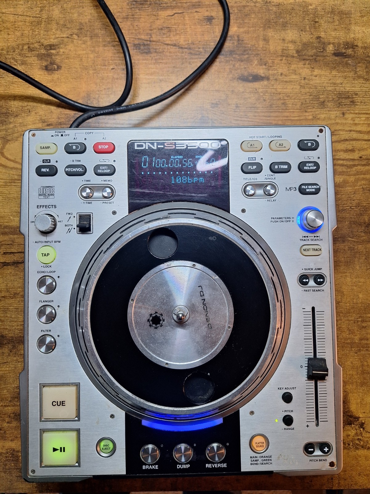 DENON DN-S3500 Professional Compact Disc DJ Turntable Player CD CDJ MP3
