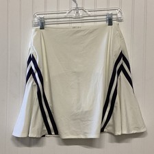 NIKE DRI FIT UV WOMEN 17" GOLF SKORT SKIRT -Sz S White Side Pocket 1 Back Pocket
