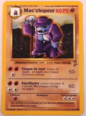 Ploukémon Karte - Mac'chopeur 52/65 - Base Set - DE