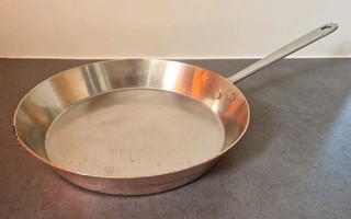 Rare 19th Century Elkington Copper Union Line 1st Class Frying Pan Tin Lined 12"