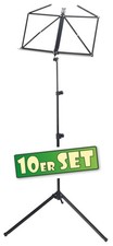 10x super Notenständer schwarz Metall f. Akkordeon ua. Musikinstrumente + Tasche