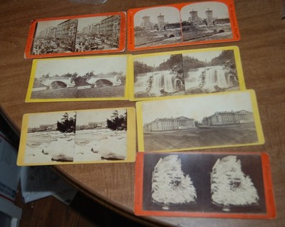 Early flat mount stereoview by E&HT Anthony - Collection of 7