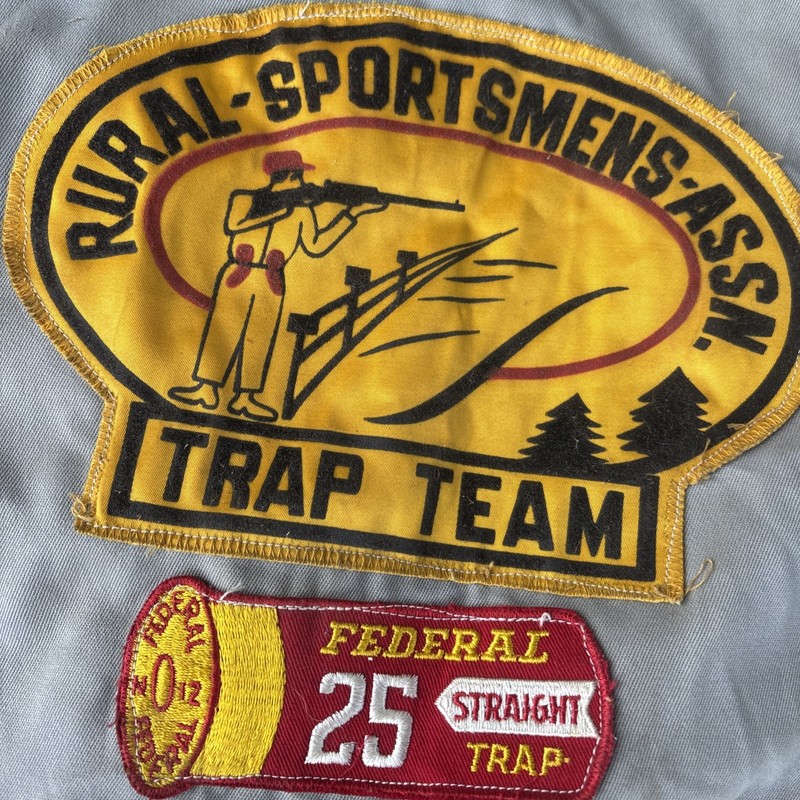Vtg 60s AMERICAS Hunting Shooting Strap Vest RURAL SPORTMENS ASSN TRAP TEAM 🔥