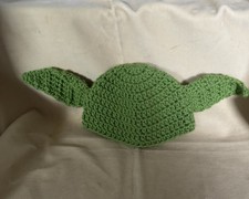 Handmade Knit Child's Yoda Hat Beanie - Star Wars Baby Green Ears