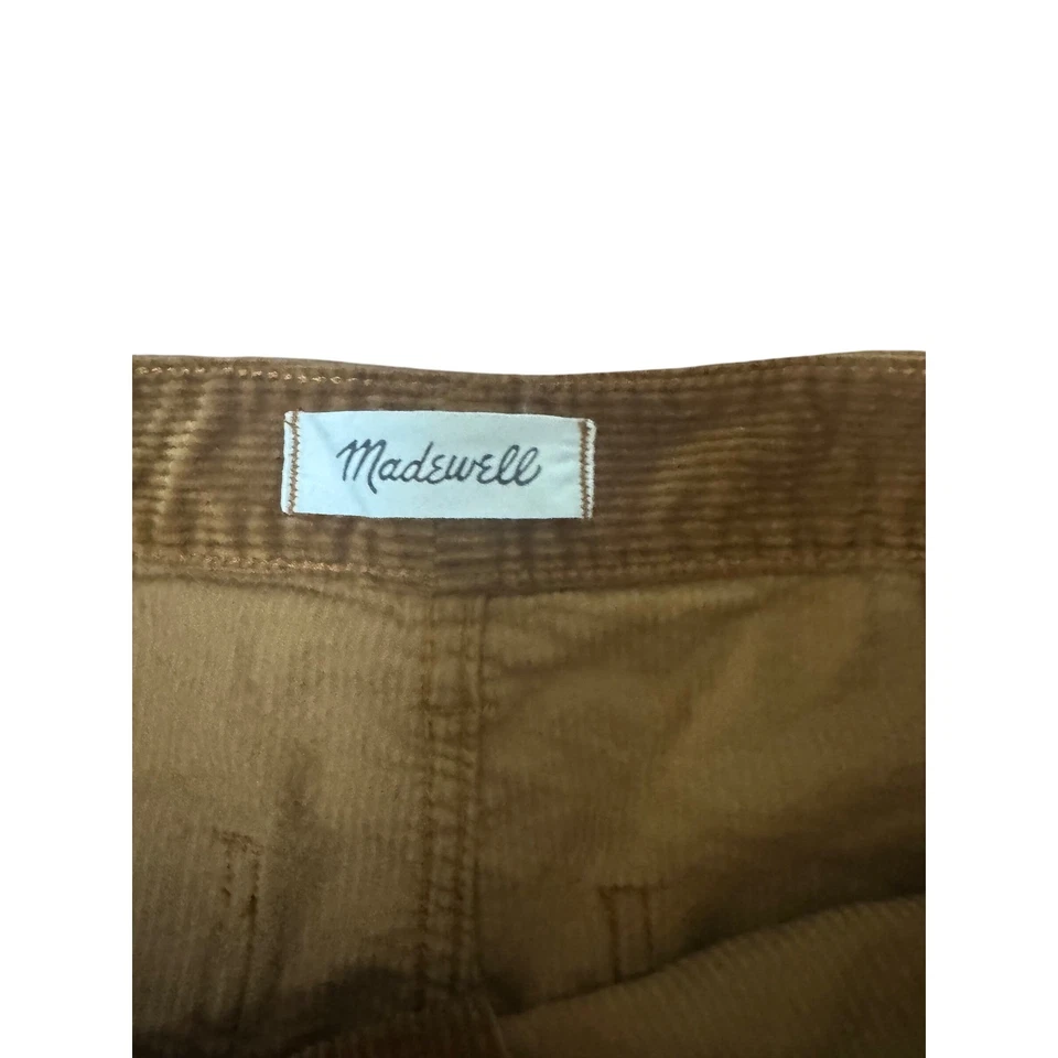 Pantalones de pana Madewell para mujer cintura alta ajustados Emmett pierna recta marrón talla 27 Foto 3 de 4