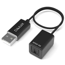 Cubilux Spdif To Usb A Input Adapter For Laptops, Black, 0.04 Lbs