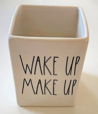 Rae Dunn "Wake Up Make Up" Makeup Brush Holder Ceramic
