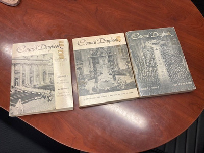 VATICAN II COUNCIL DAYBOOK-SESSION 1&2, SESSION 3, SESSION 4 IN THREE VOLUME SET