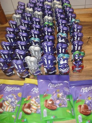 70 x Mika Schoko Hasen 45 g Neu OVP + 4 Beutel Eier