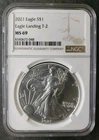 2021 $1 American Silver Eagle Dollar Type 2 NGC MS69
