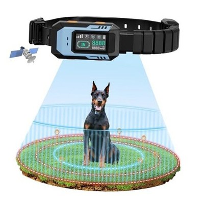GPS Wireless Dog Fence System - Multifunctional Electric Fence 1 Collar Blue