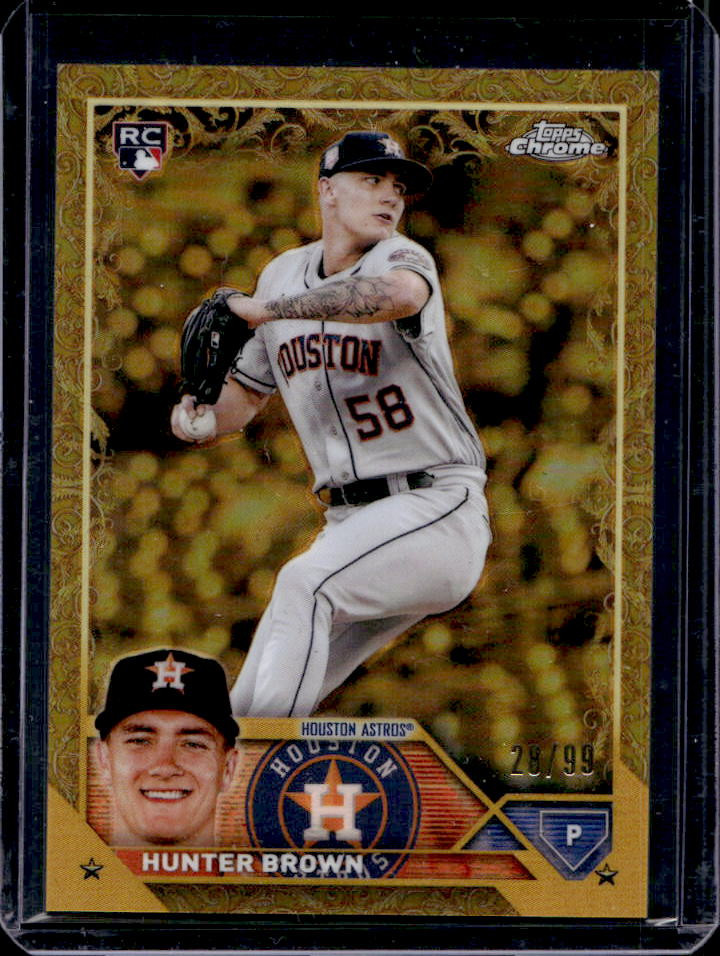 2023 Topps Gilded Collection Hunter Brown Rookie RC #28/99 Astros