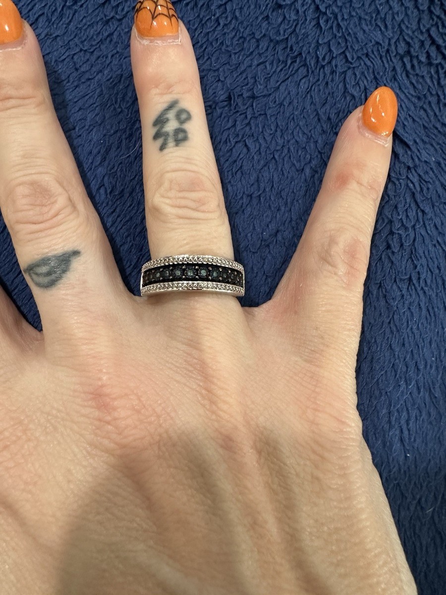 RL Regina Lane Signed Sterling Silver 925 Sapphire Band Ring, 7 | eBay
