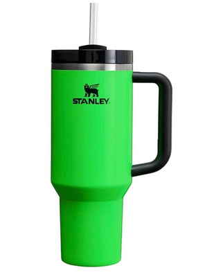 #ad #ad Stanley The Quencher 40 oz H2.0 FlowState Tumbler Fluorescent Green $32.99