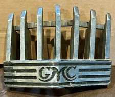 Original 1936 Gmc Truck Grille Center Bar Emblem Script Cast 1-year Only