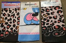 Lot of 3 Vintage NOS  Minnie Mouse Bandana Hankie 21 X 21 HAV-A-HANK